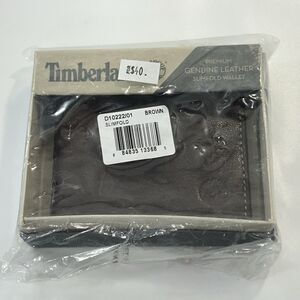 Timberland Premium Genuine Leather Wallet Slimfold Men's Leather Brown